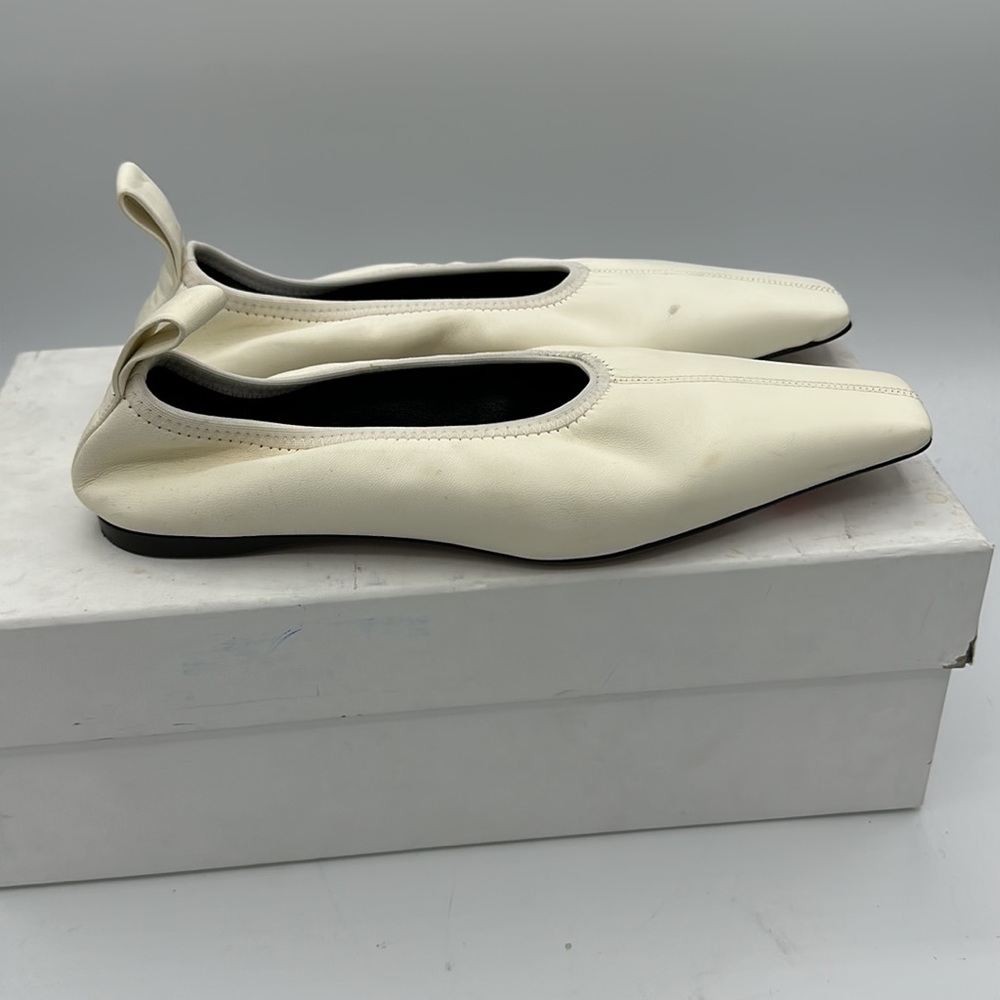 Proenza Schouler Kristie White Leather Flats Size 36 EU / 6 US NIB - Picture 2 of 7